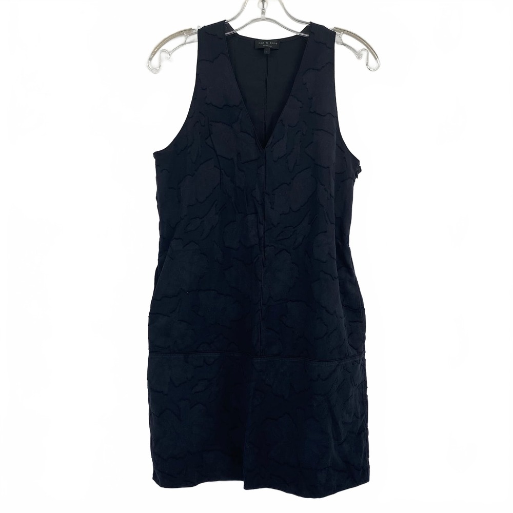 rag & bone Black 100% Cotton Mini Dress | Regular Size 4